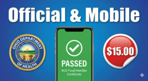 Ohio Person in Charge Certification Level 1 - ODH Approved Online Course $15