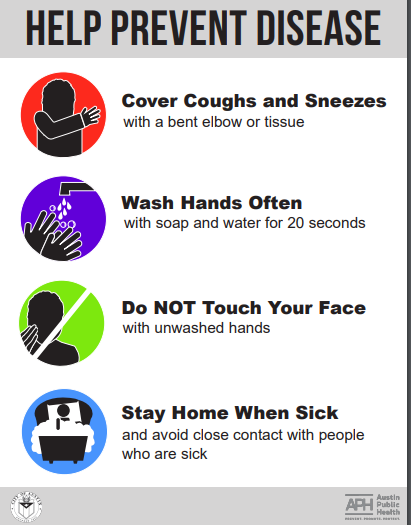City of Austin Coronavirus Hygiene Flyer