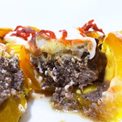 easy baked keto stuffed bell peppers with ground beef are