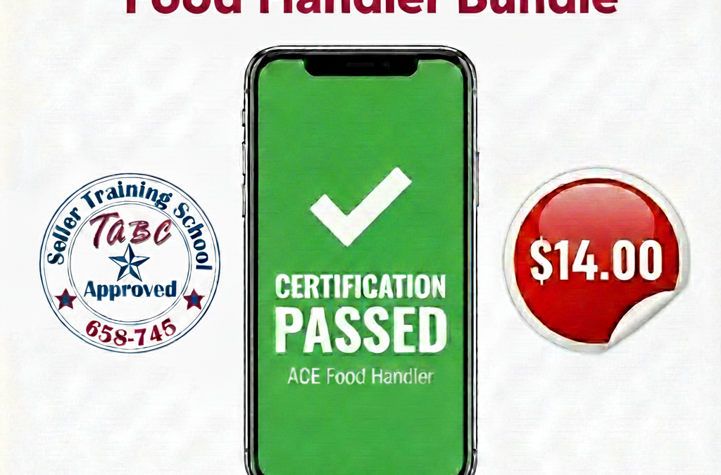Texas TABC and Food Handler Bundle: Get Both for Just $14