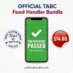 Official Texas TABC Certification Seal and DSHS Approved Food Handler Card Bundle - 2-in-1 Course