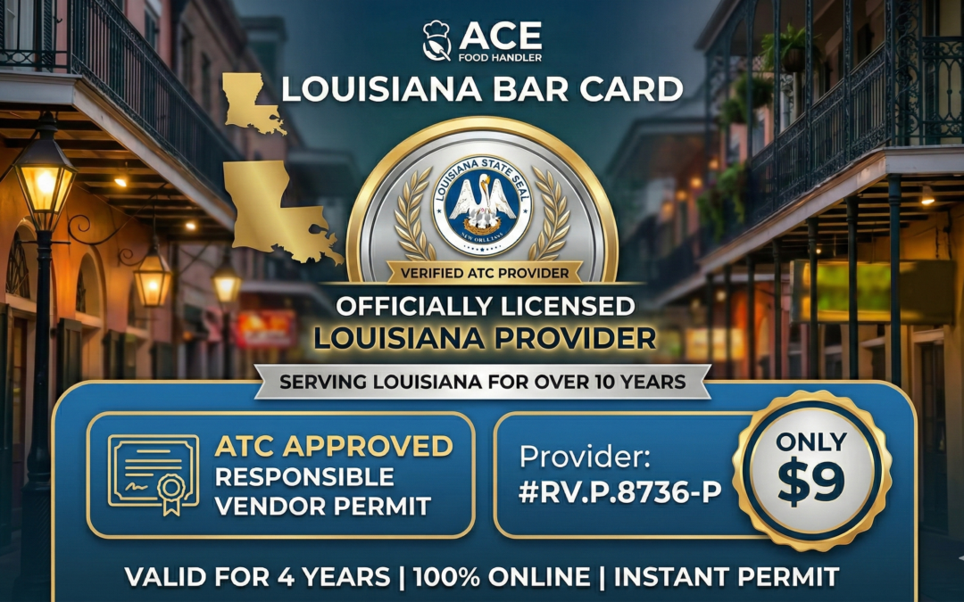 Louisiana Bar Card Training | Get Your RV Permit | ACE Food Handler