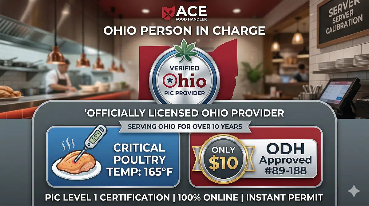 Officially Licensed Ohio PIC Level 1 Certification Provider ODH #89-188 Badge
